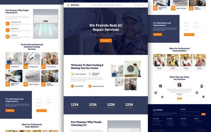 AirCon Free AC Repair Services Website Template
