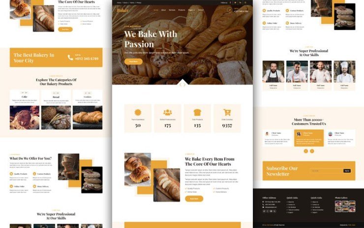 Baker Bakery and Cake Shop HTML Template