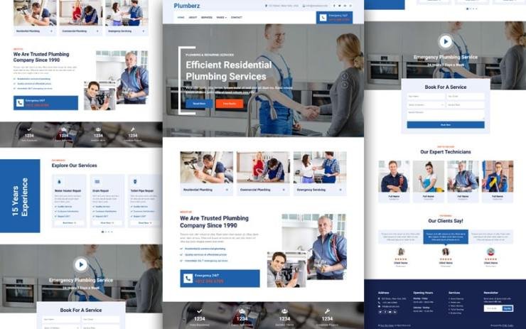 Lumberz Free Plumbing Services HTML Template