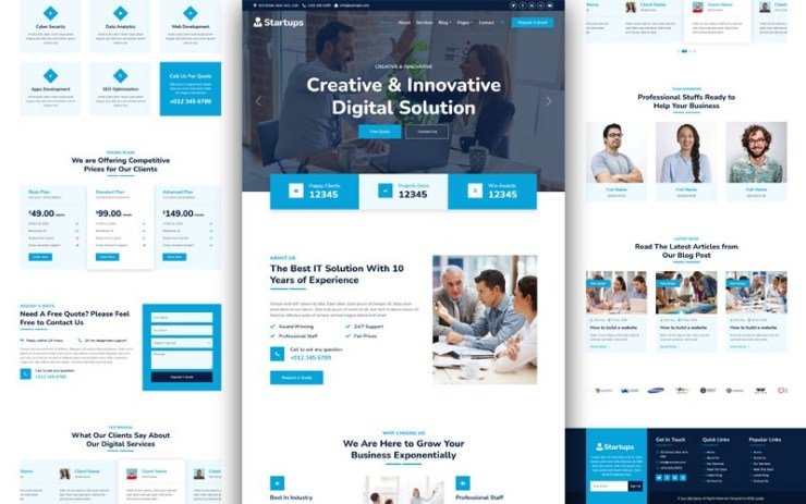 Startup Business Website HTML Template