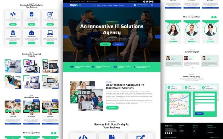 HighTech IT Solutions and Services Website Template