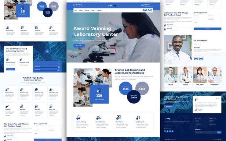 Labsky Laboratory Medical HTML Website Template