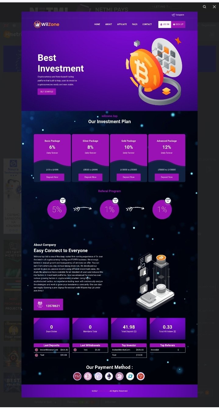 ZCL 3 Customizable GoldCoders HYIP Investment Template Demo