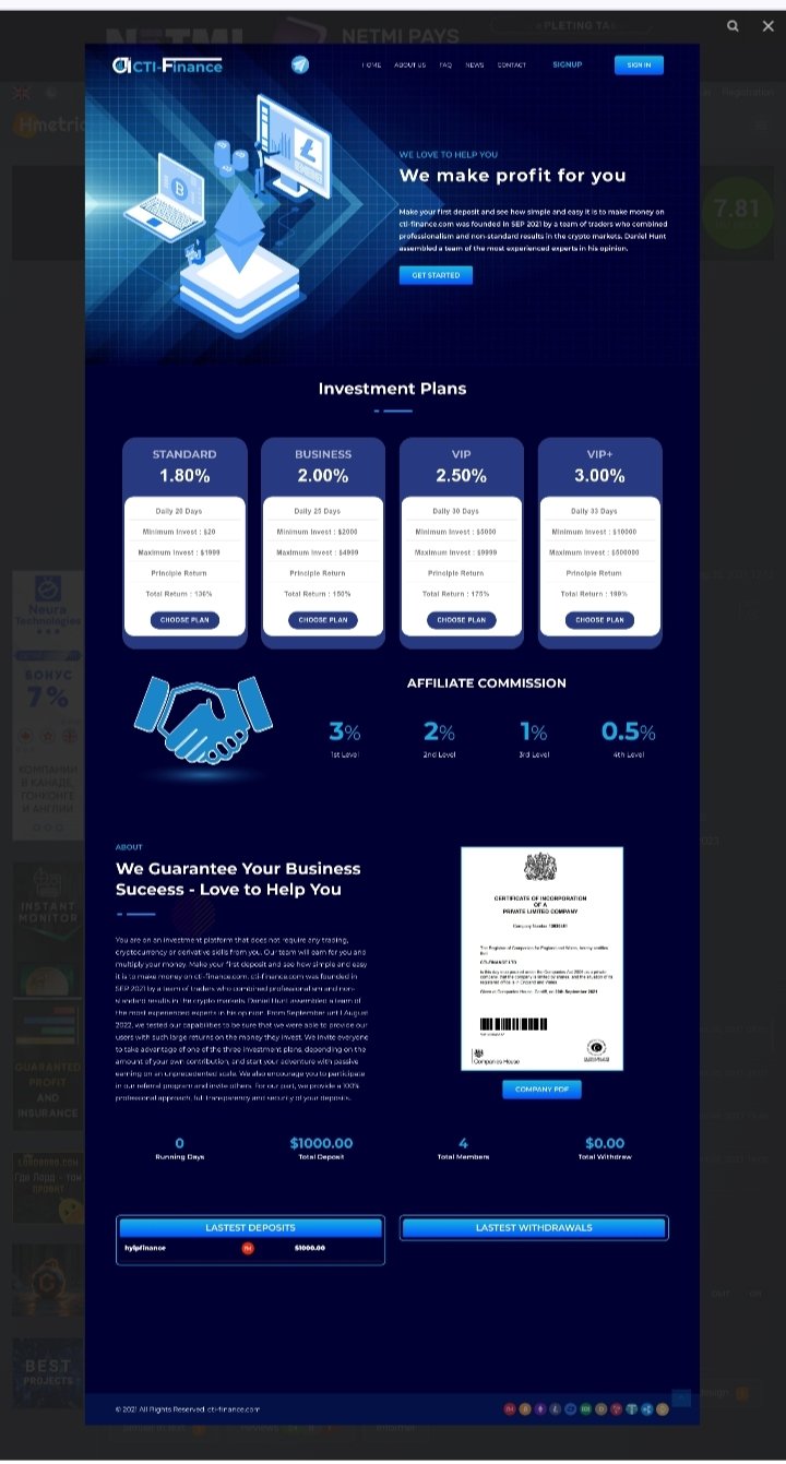 ZCL 9 GoldCoders HYIP Investment Website Responsive Template